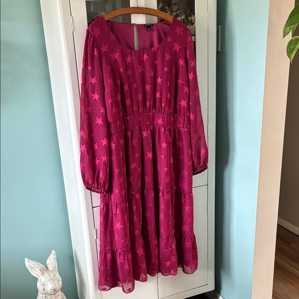 Torrid sz 2X Starry Pink Dress like new!